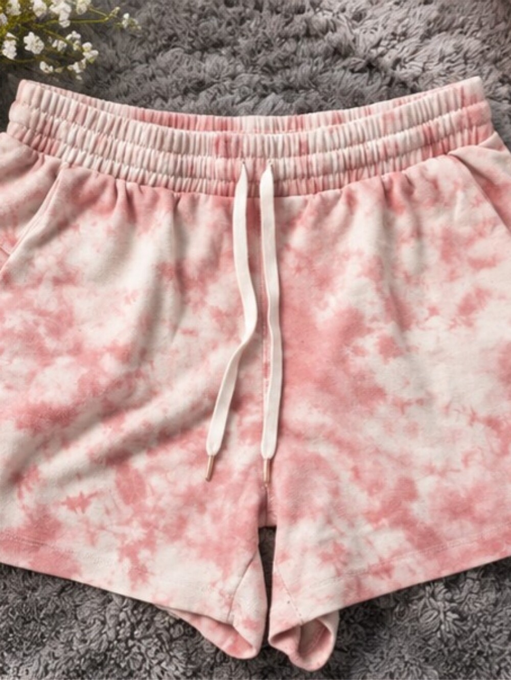 RBX Pink Tie-Dye Athletic Shorts